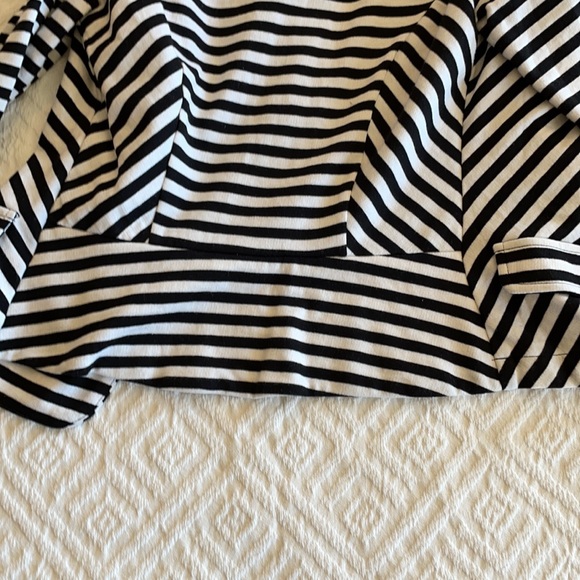 Ana Small Black White Blazer Jacket Suit Stripe - Picture 14 of 16